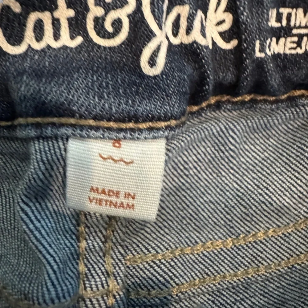 Cat & Jack Boys Blue Skinny Jeans Size 8 Gently‎ Worn Adjustable Waist Denim